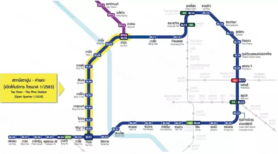 2020年曼谷最新轨道交通规划曝光