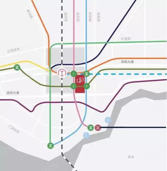 就市内交通而言,one avenue卓悦中心 连通4条地铁线(其中10号线在建)