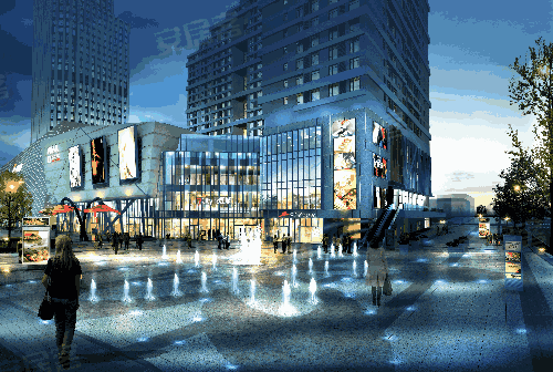 酷炫水韵广场 将打造面积近300㎡的音乐喷泉广场,通过直流喷泉与波光