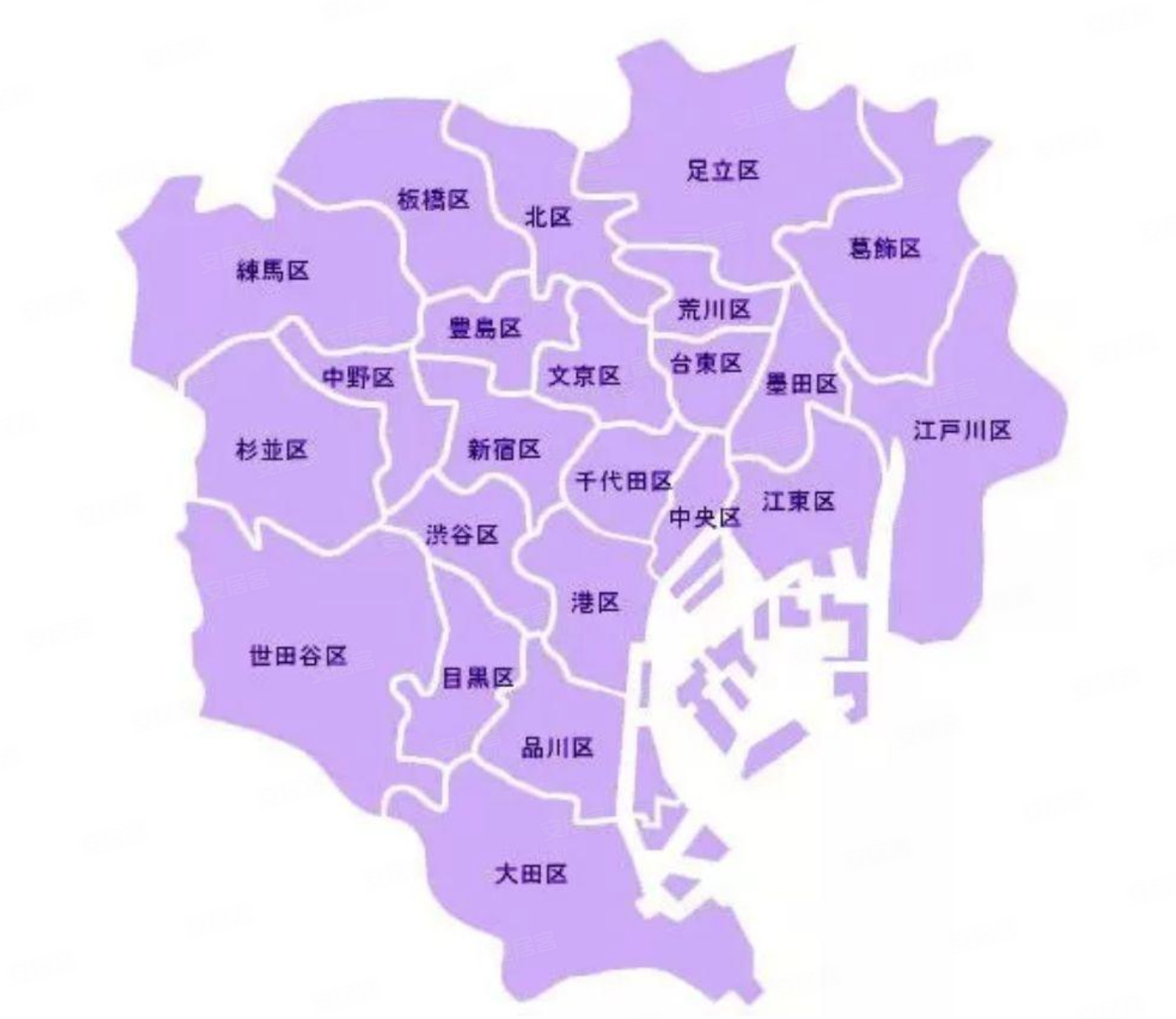 东京湾区地图图片