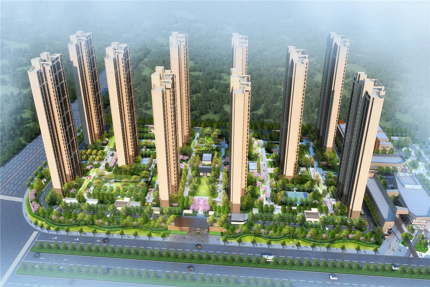 万科五彩城,武汉万科五彩城房价,楼盘户型,周边配套,交通地图,葛店